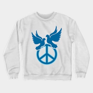 Doves of Peace on  pacific sign Crewneck Sweatshirt